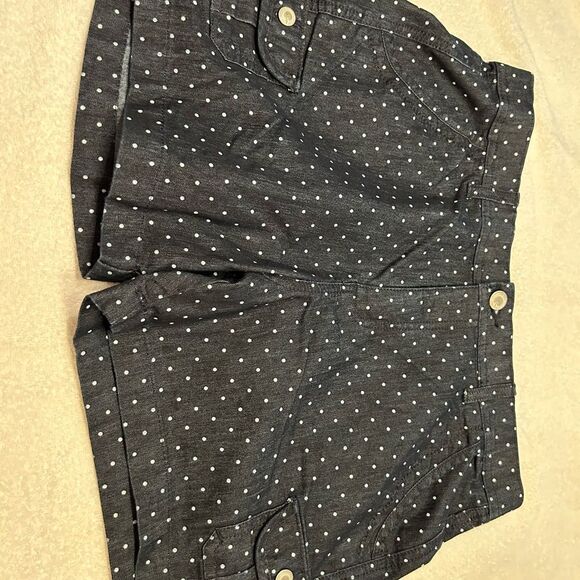 Polka Dot Denim Shorts size 10 - Picture 1 of 9